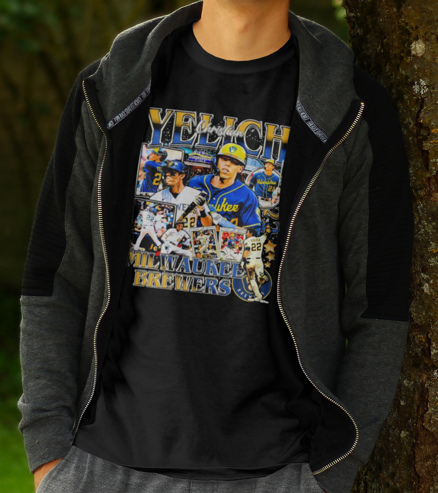 Christian Yelich Milwaukee Brewers 22 Collage T-Shirt