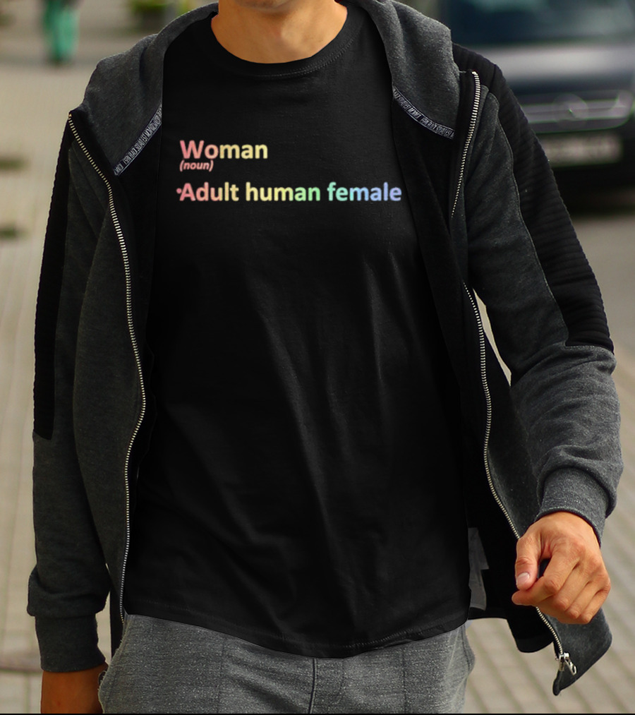 Woman Adult Human Female Noun Pride Rainbow Colors T-Shirt