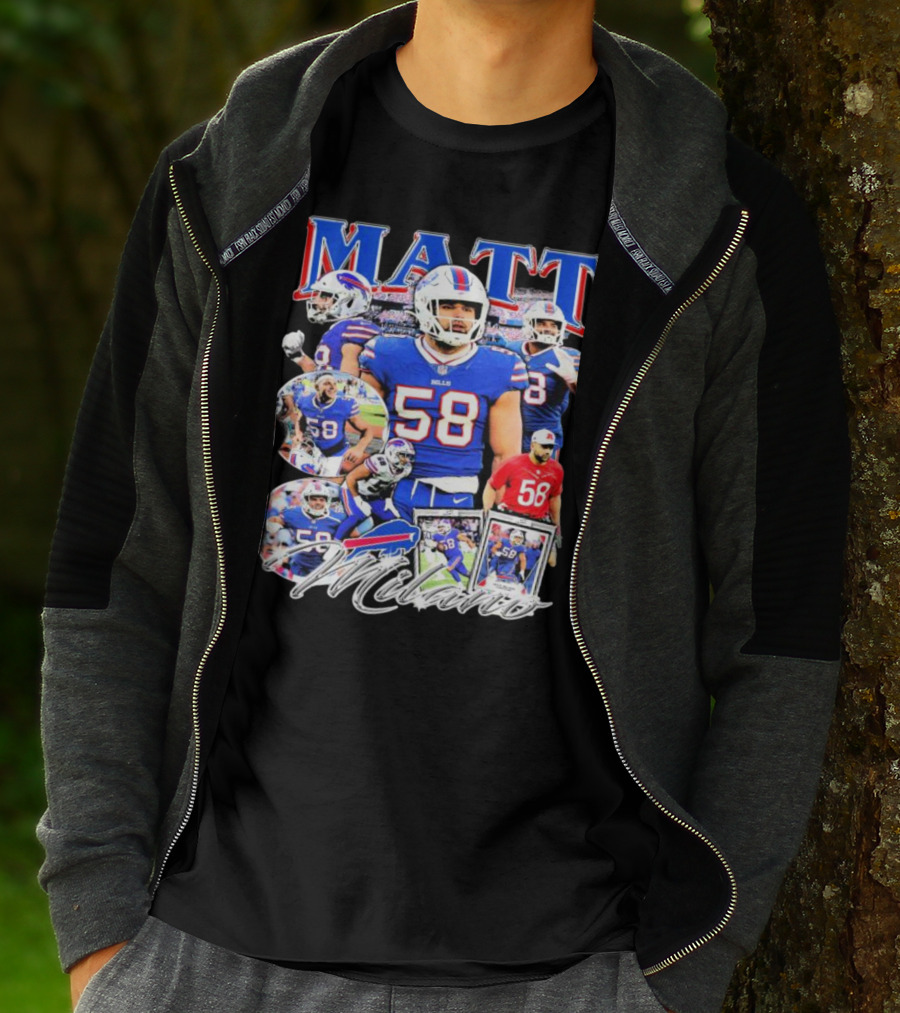 Buffalo Bills NFL Matt Milano 58 Football Highlights T-Shirt