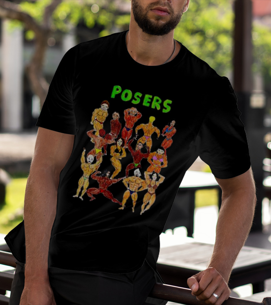 POSERS Bodybuilding Characters Flexing T-Shirt