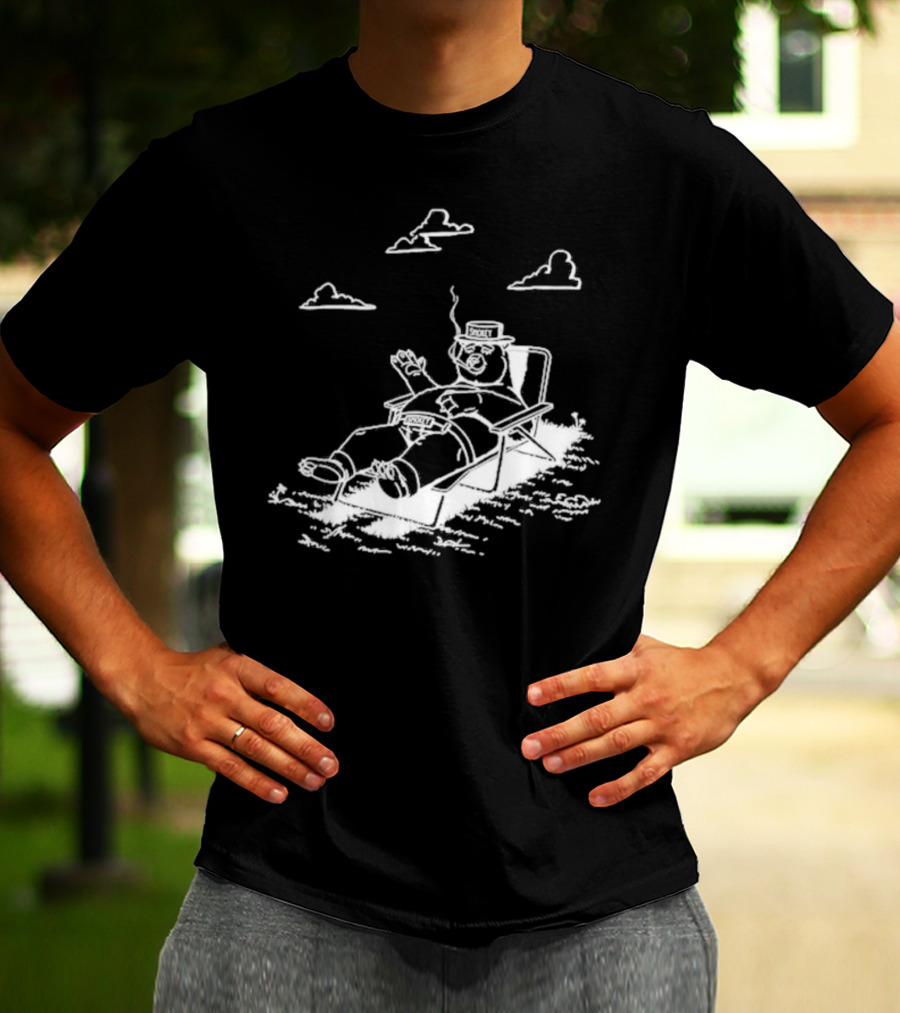 SMOKEY Bear Relaxing Lounge Clouds Smoking Chair T-Shirt