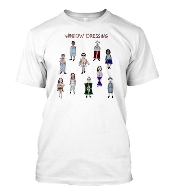 Window Dressing Fashion Display With Diverse Mannequin Characters T-Shirt