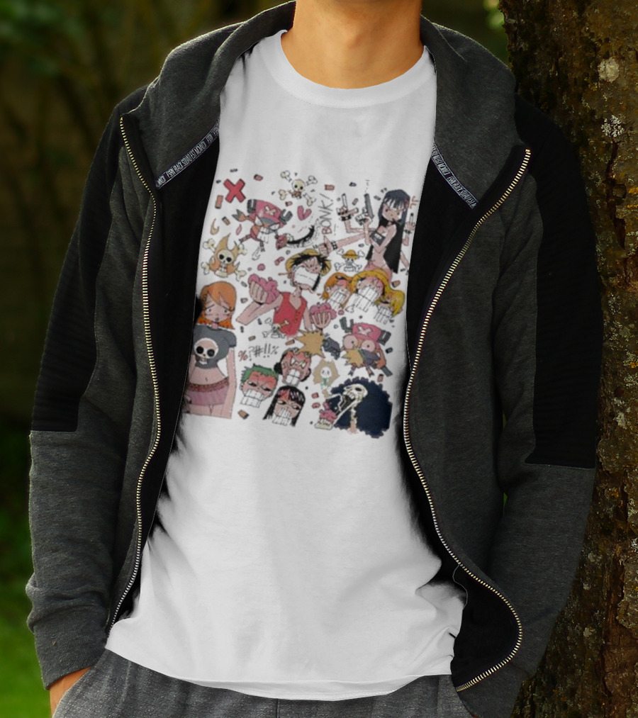 Worldofdarko One Piece Character Collage Animation T-Shirt