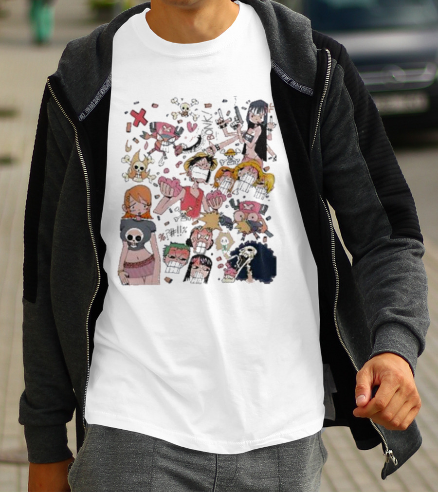Worldofdarko One Piece Character Collage Animation T-Shirt