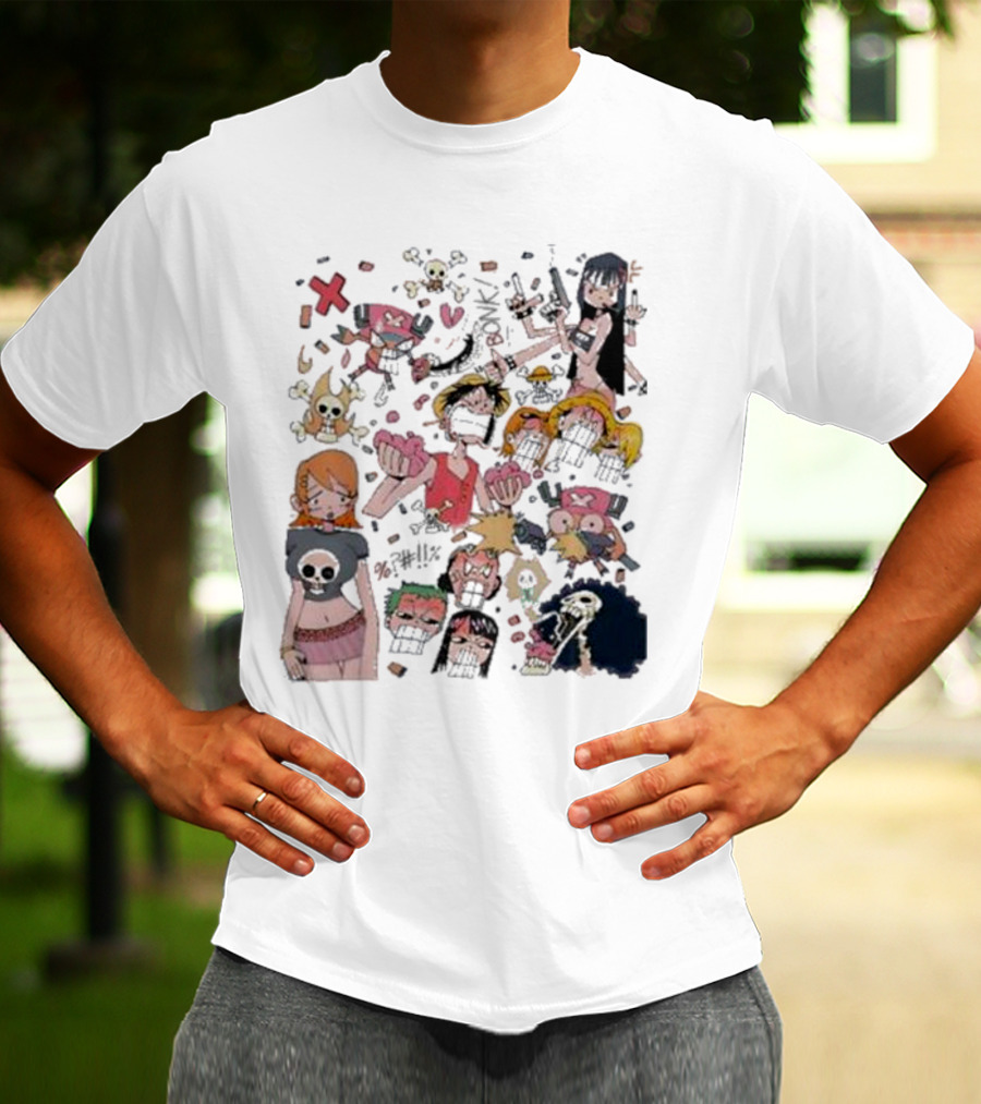 Worldofdarko One Piece Character Collage Animation T-Shirt