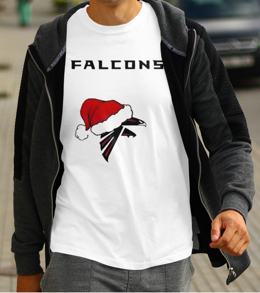 Falcons Santa Hat Christmas Atlanta T-Shirt