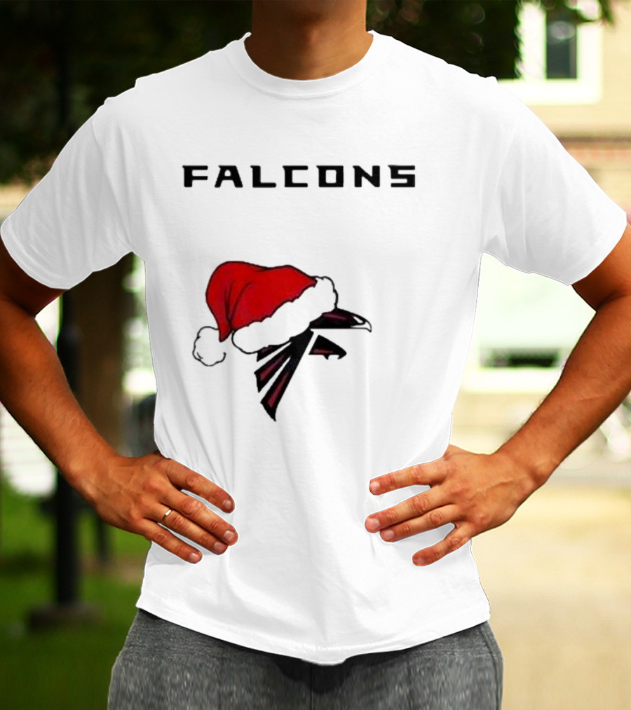 Falcons Santa Hat Christmas Atlanta T-Shirt