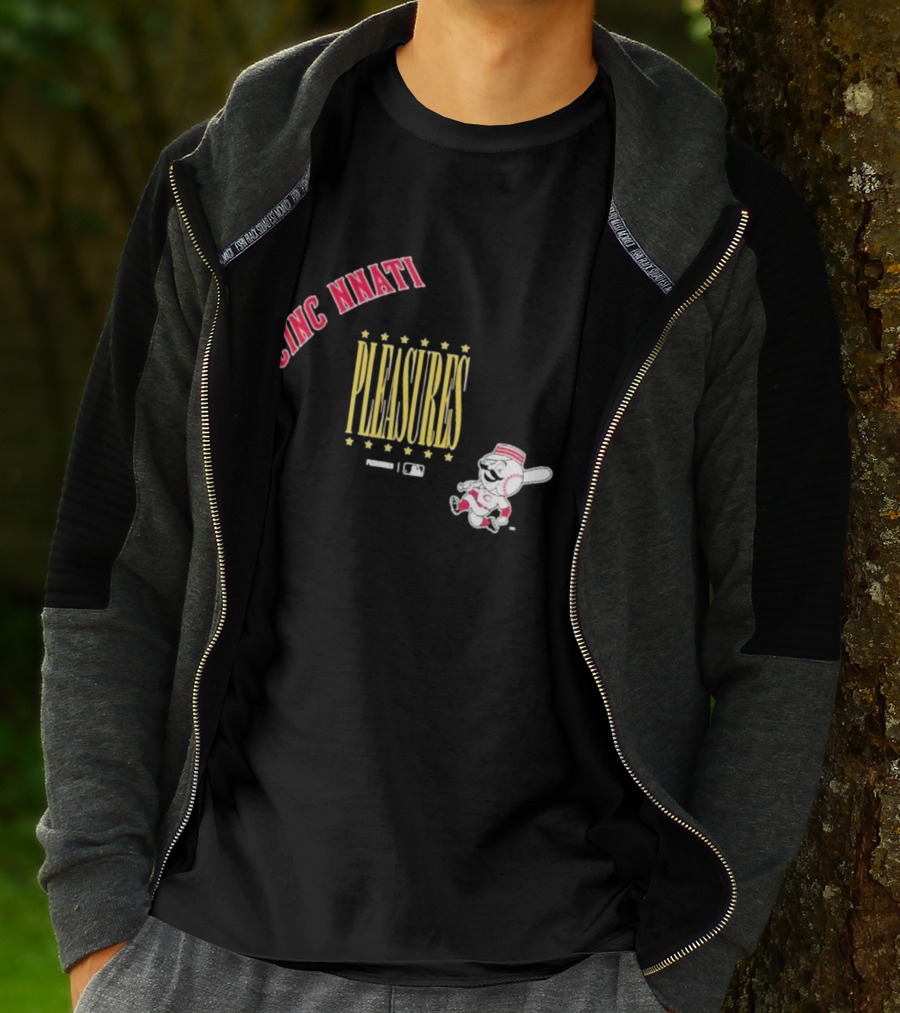 Cincinnati Pleasures MLB Collaboration With Mascot T-Shirt