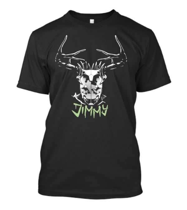 Jimmy Rebel Moon Stag Skull T-Shirt