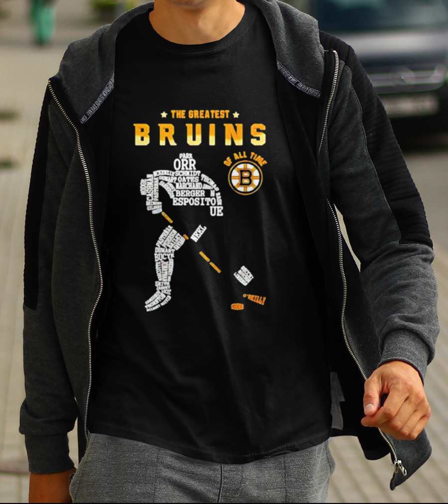 The Greatest Bruins Of All Time Featuring Iconic Names Like Orr And Esposito T-Shirt