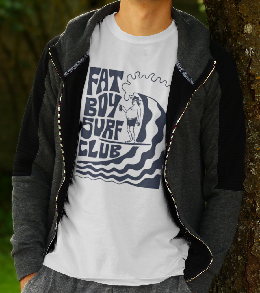 Fat Boy Surf Club Big Wave Jerry Surfing Adventure T-Shirt