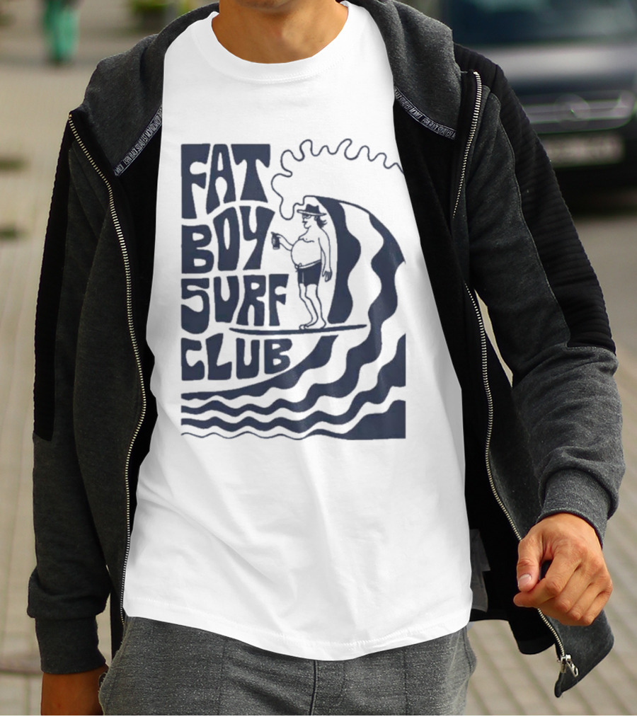 Fat Boy Surf Club Big Wave Jerry Surfing Adventure T-Shirt