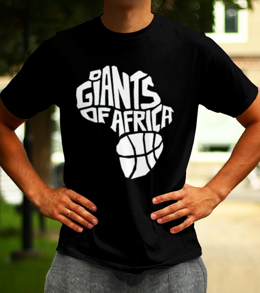 Giants Of Africa Basketball Map T-Shirt