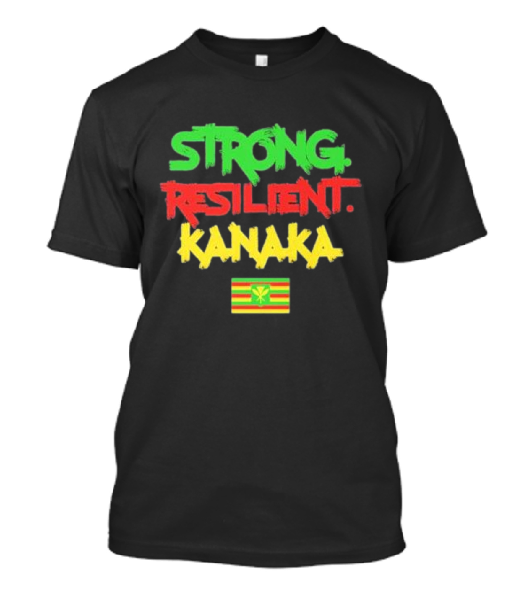 Strong Resilient Kanaka Hawaii Flag Colors T-Shirt