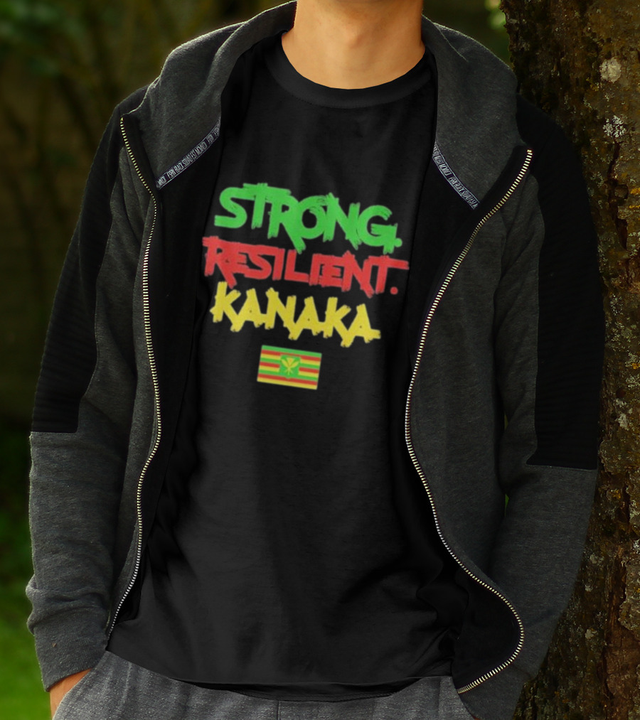Strong Resilient Kanaka Hawaii Flag Colors T-Shirt