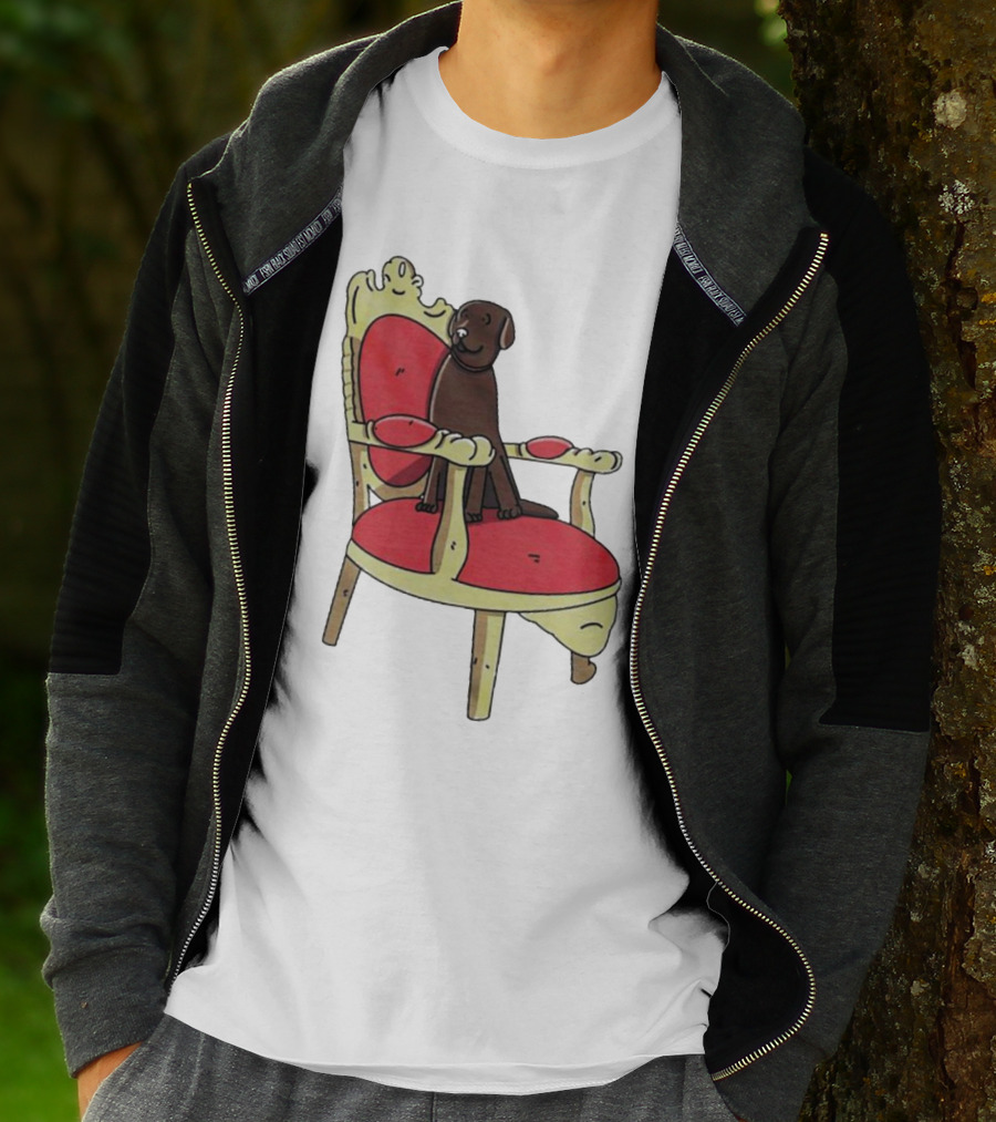 Win The Dog On A Royal Throne Chair T-Shirt