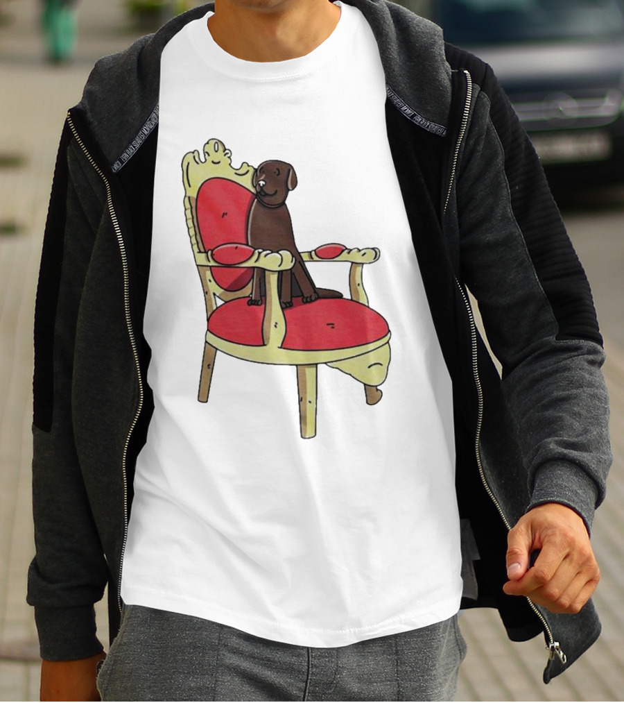 Win The Dog On A Royal Throne Chair T-Shirt