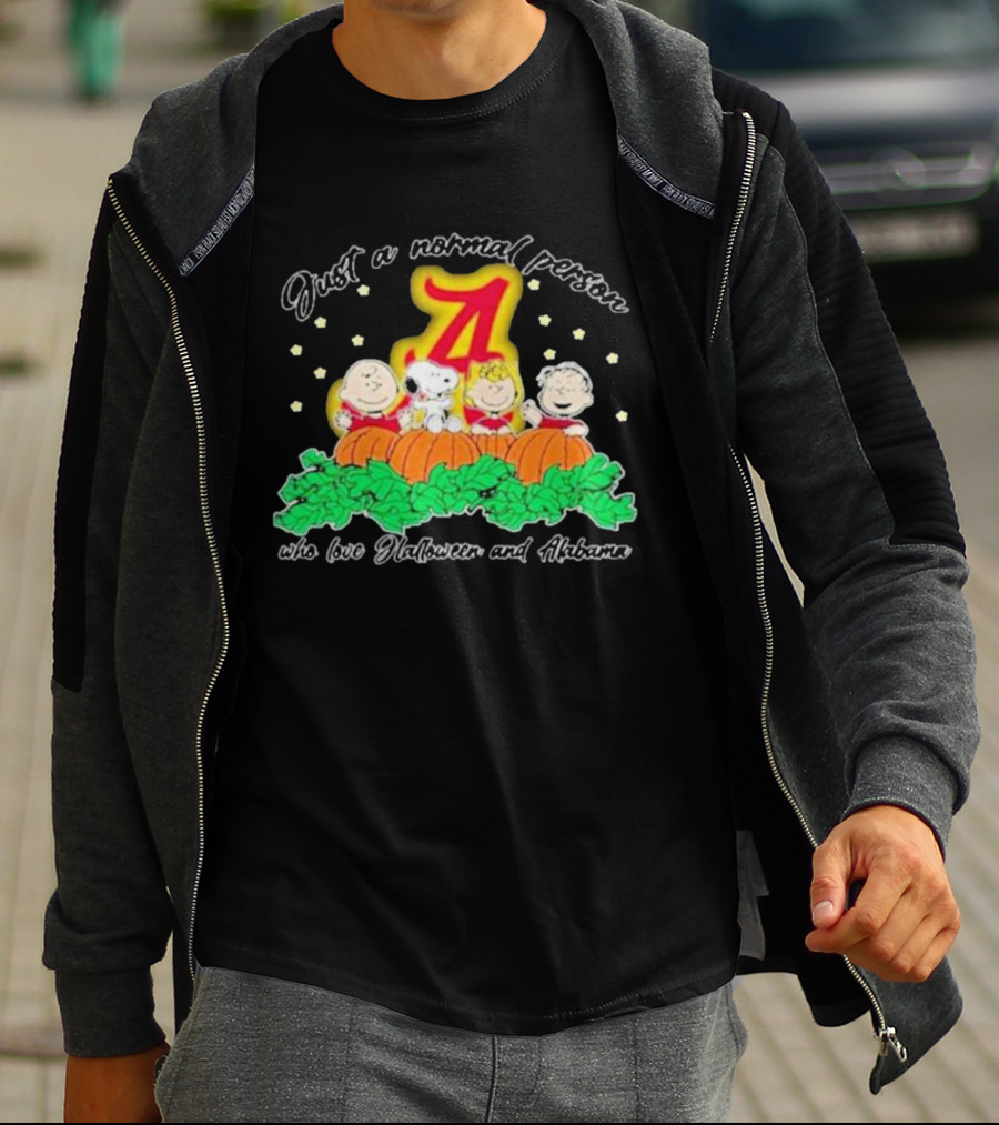 Just A Normal Person Who Loves Halloween And Alabama T-Shirt