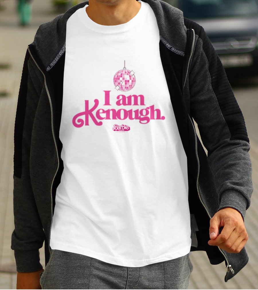 Barbie The Movie I Am Kenough Pink Disco Ball T-Shirt