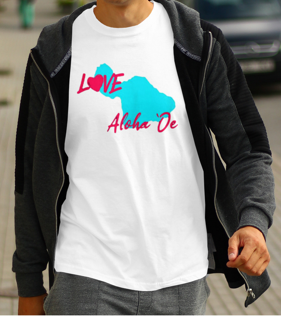 LOVE Aloha 'Oe Maui Island Map T-Shirt