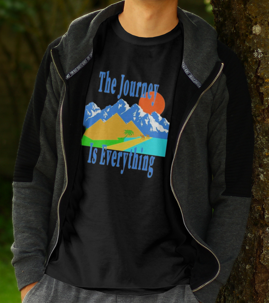 The Journey Is Everything Mountains Desert Sunset T-Shirt