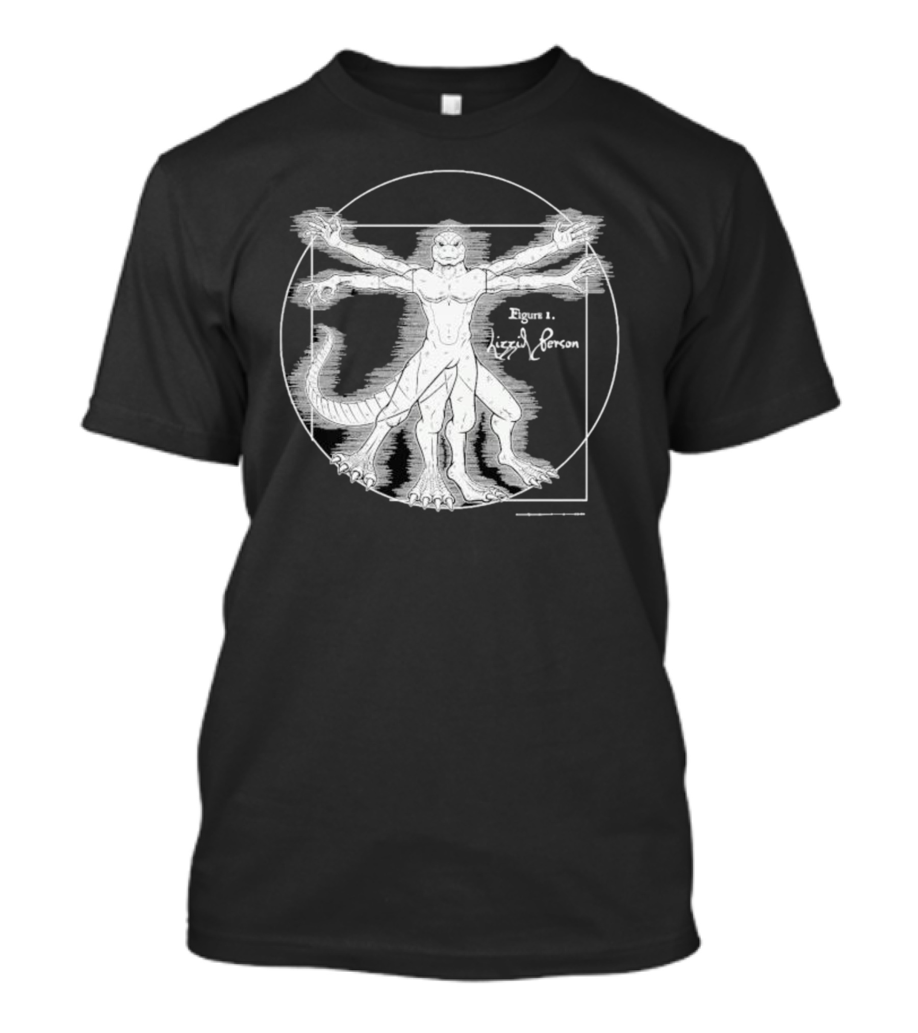 Vitruvian Lizzid Peeple Figure 1 Lizzie Person T-Shirt