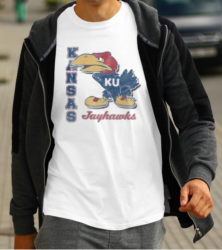 KANSAS KU Jayhawks Retro Throwback '47 Franklin T-Shirt