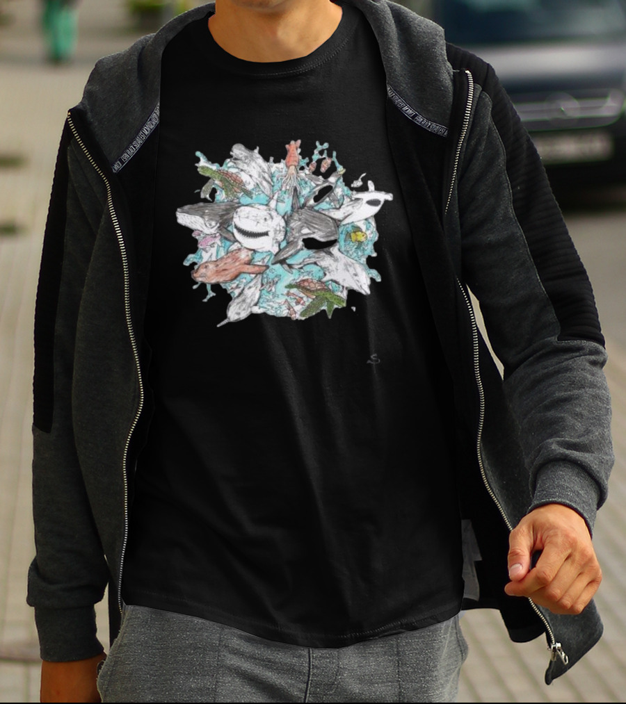 Save The Seas Ocean Creatures Conservation T-Shirt