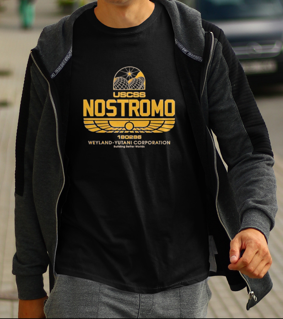 USCSS Nostromo 180286 Weyland Yutani Corporation Building Better Worlds Emblem T-Shirt
