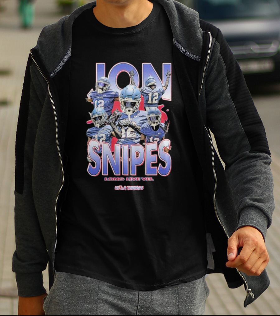 JON SNIPES LONG LIVE VEL NYC THREADS 12 Football T-Shirt