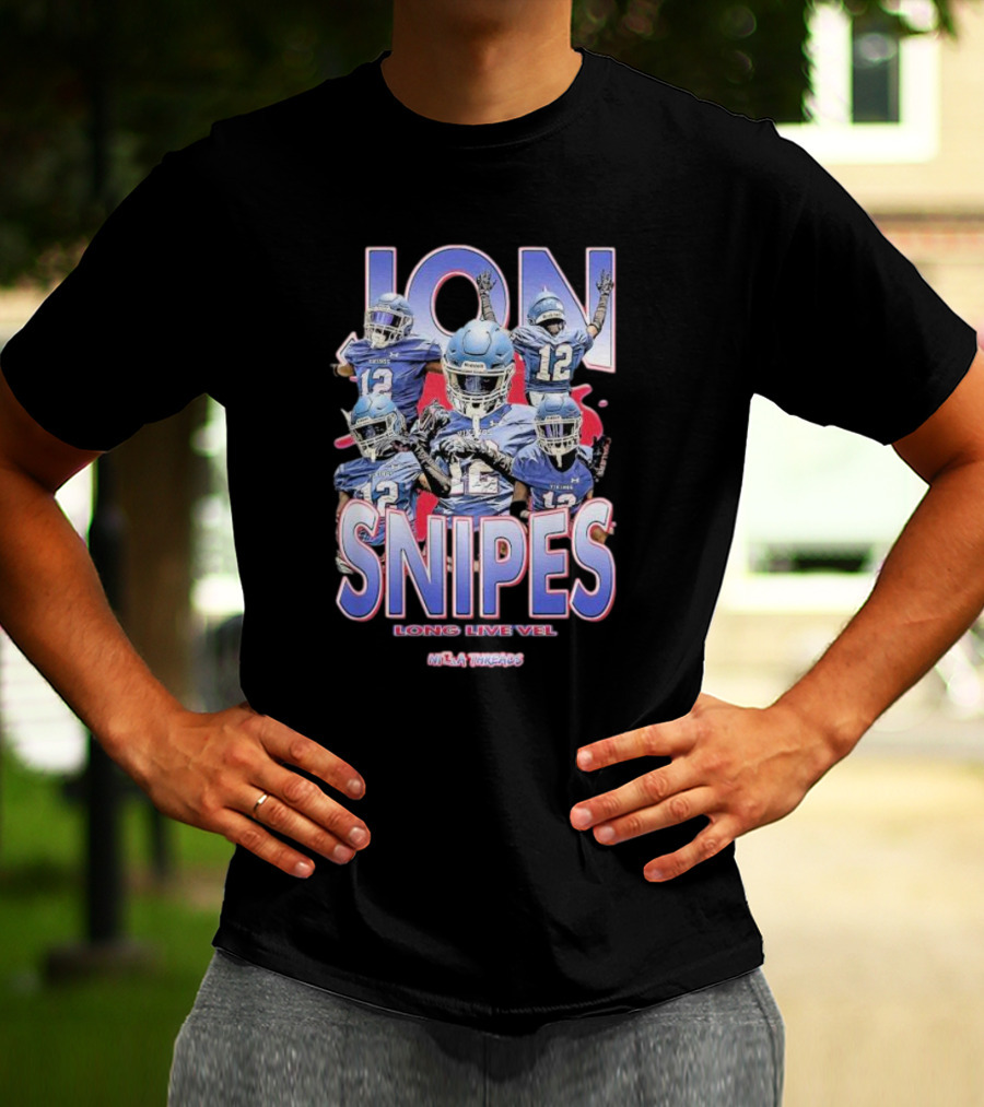JON SNIPES LONG LIVE VEL NYC THREADS 12 Football T-Shirt