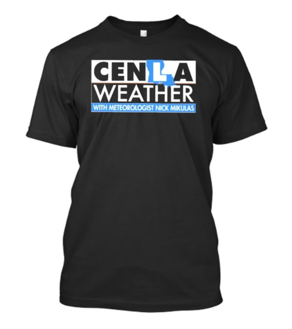Cenla Weather With Meteorologist Nick Mikulas Louisiana Map T-Shirt
