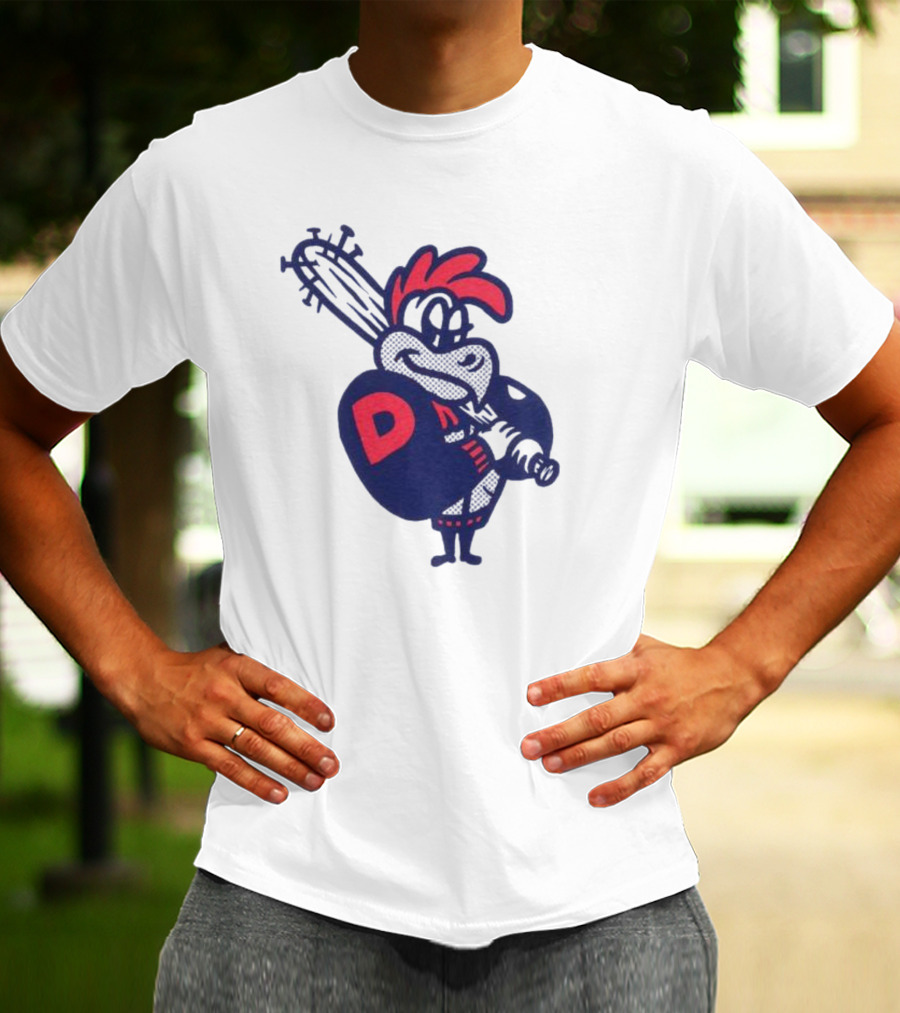 Dac Rooster Baseball Bat Retro Cartoon Character T-Shirt