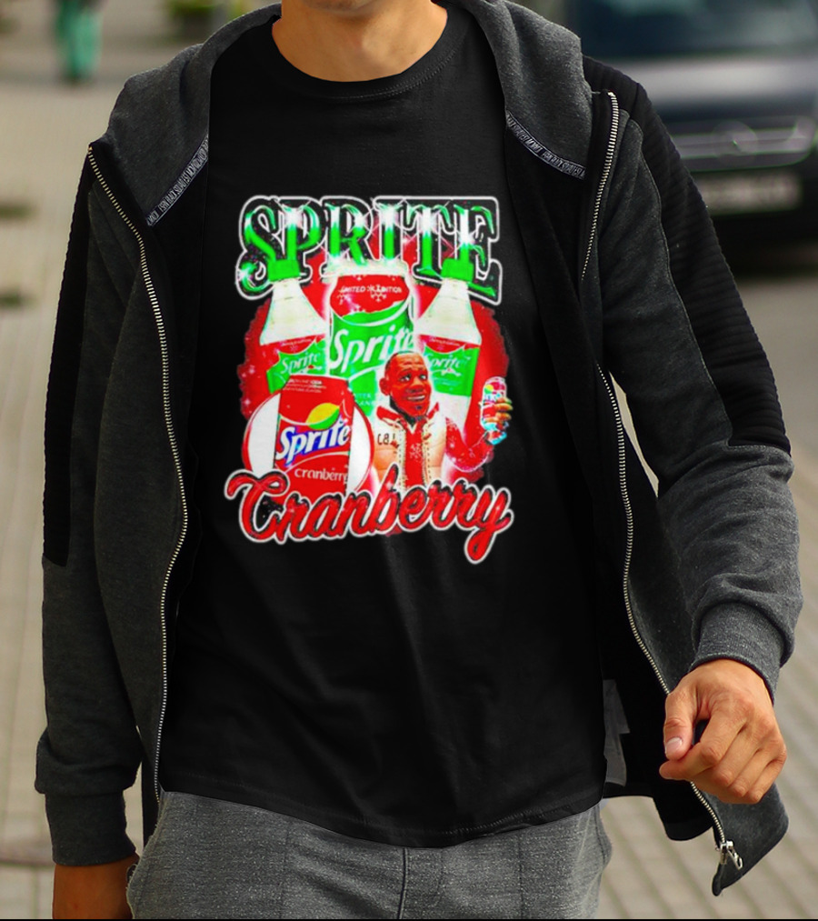 Sprite Cranberry Lebron James Cartoon T-Shirt