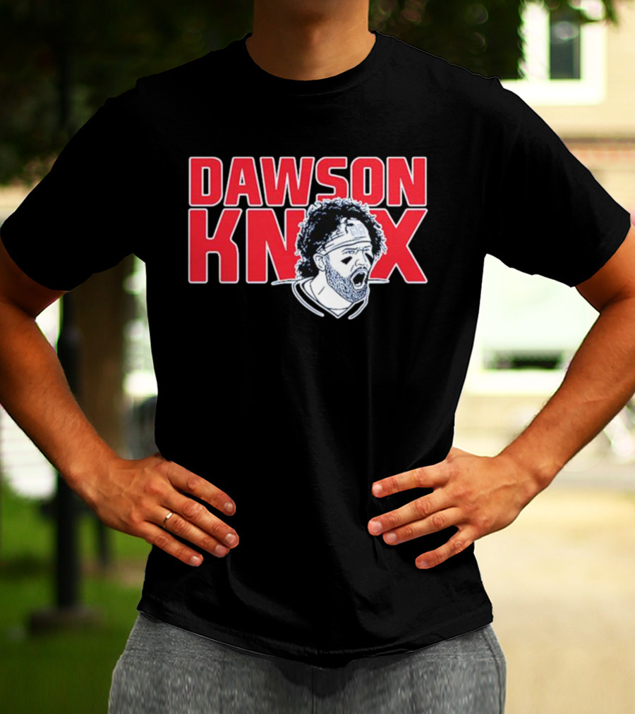 Dawson Knox Roaring Athlete Portrait Headband T-Shirt