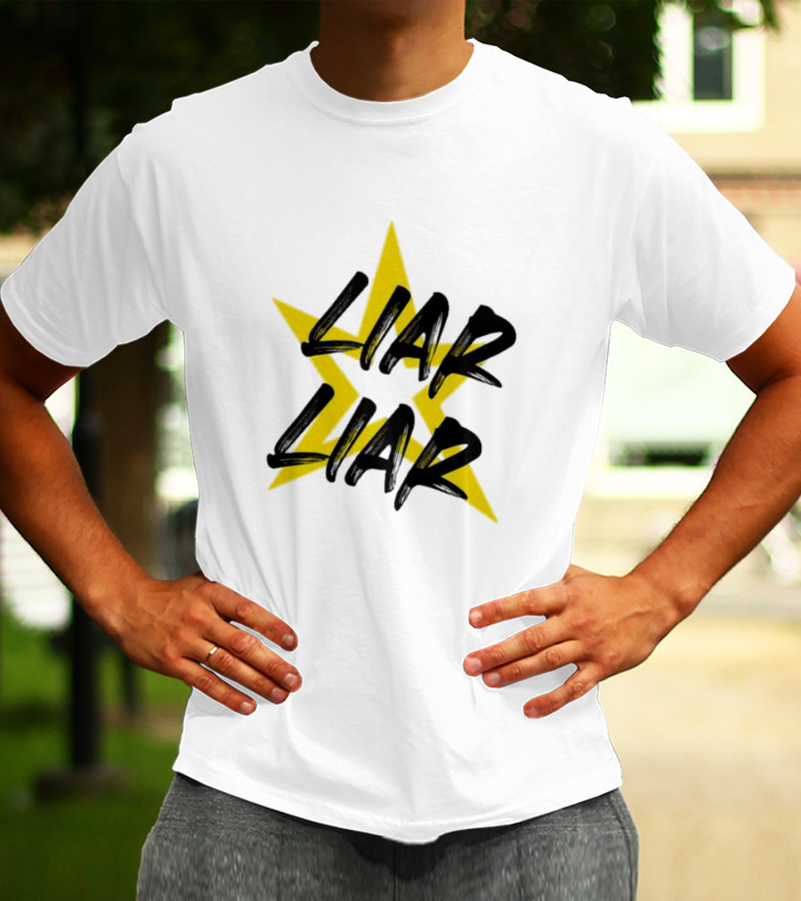 Liar Liar Yellow Star Background T-Shirt