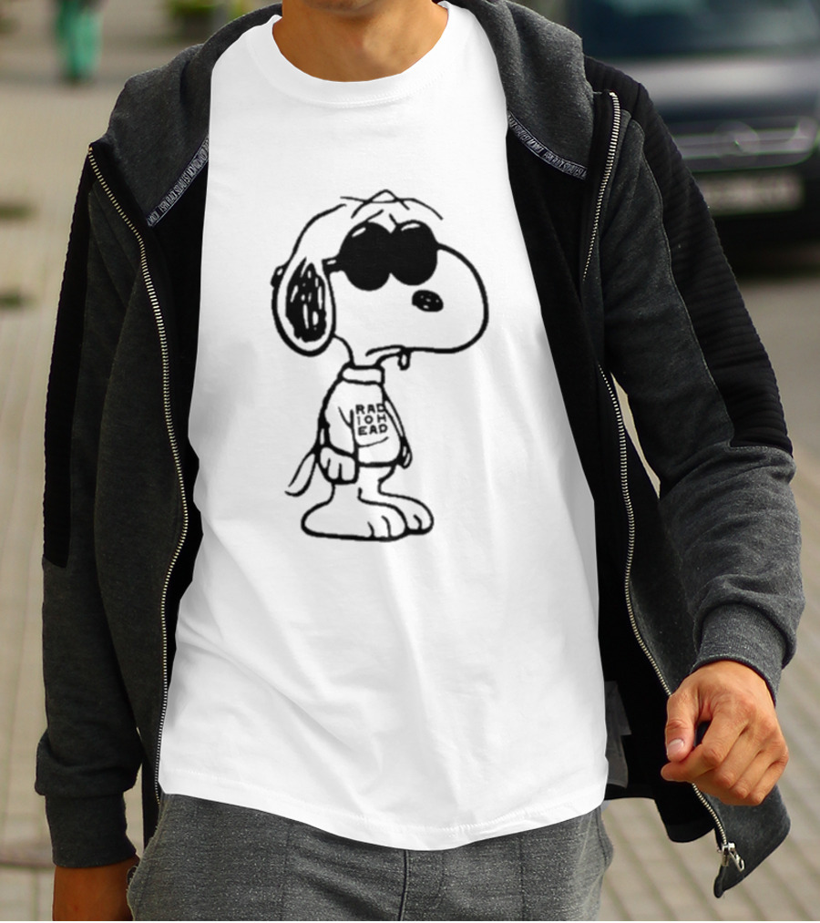Radiohead Snoopy Peanuts Cool Dark Mode T-Shirt