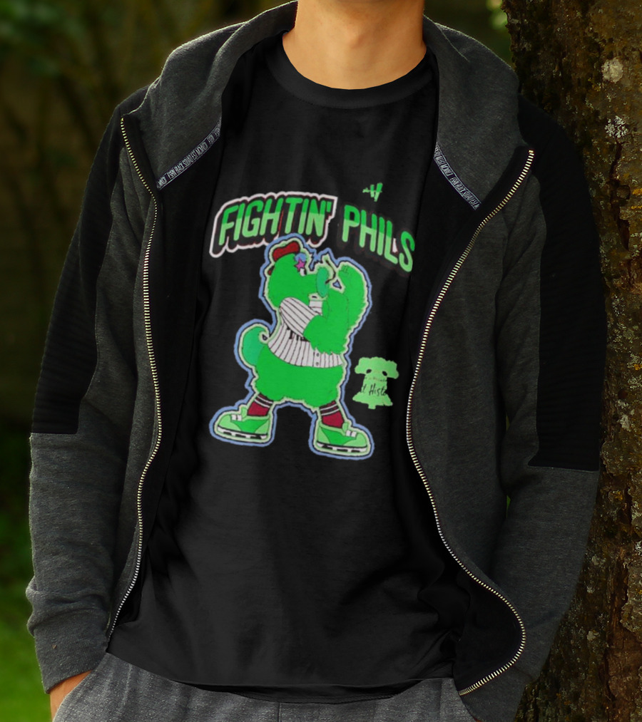FIGHTIN' PHILS Neon Mascot Art History T-Shirt