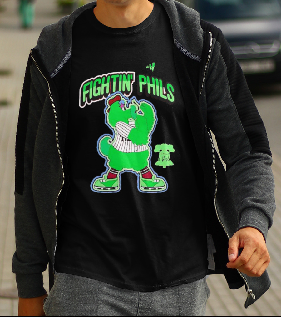 FIGHTIN' PHILS Neon Mascot Art History T-Shirt