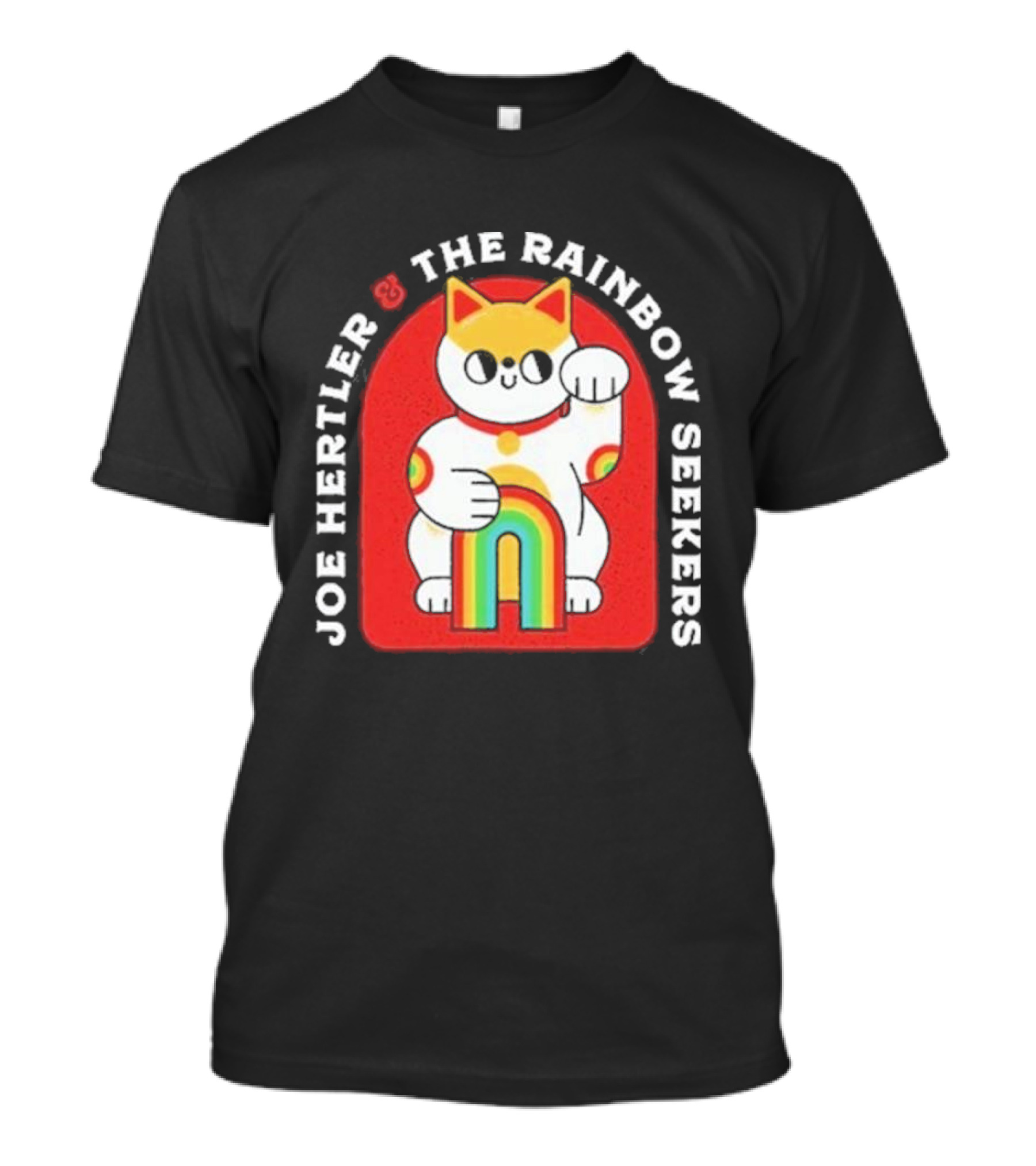 JOE HERTLER AND THE RAINBOW SEEKERS LUCKY CAT T-Shirt