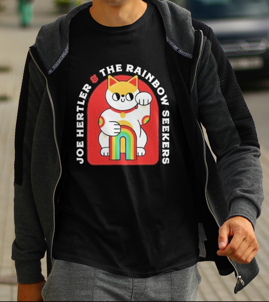 JOE HERTLER AND THE RAINBOW SEEKERS LUCKY CAT T-Shirt