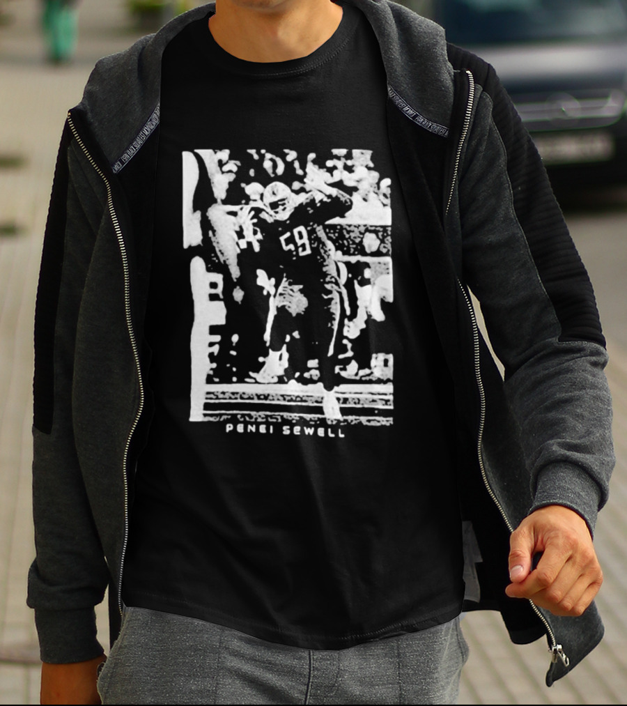 Penei Sewell Detroit Lions Majestic Threads 59 Football Player T-Shirt