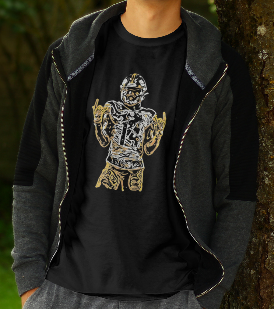 Black And Gold George Football Number 14 Iconic Sports T-Shirt