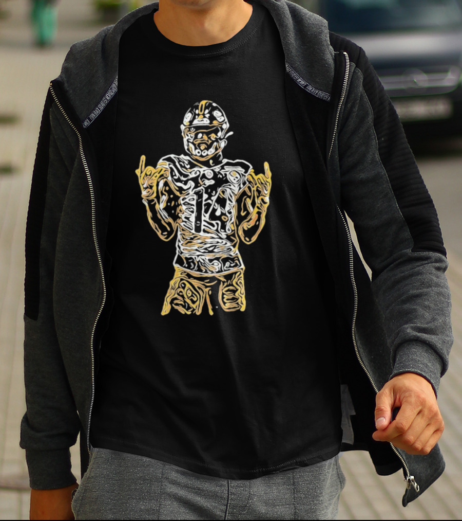 Black And Gold George Football Number 14 Iconic Sports T-Shirt