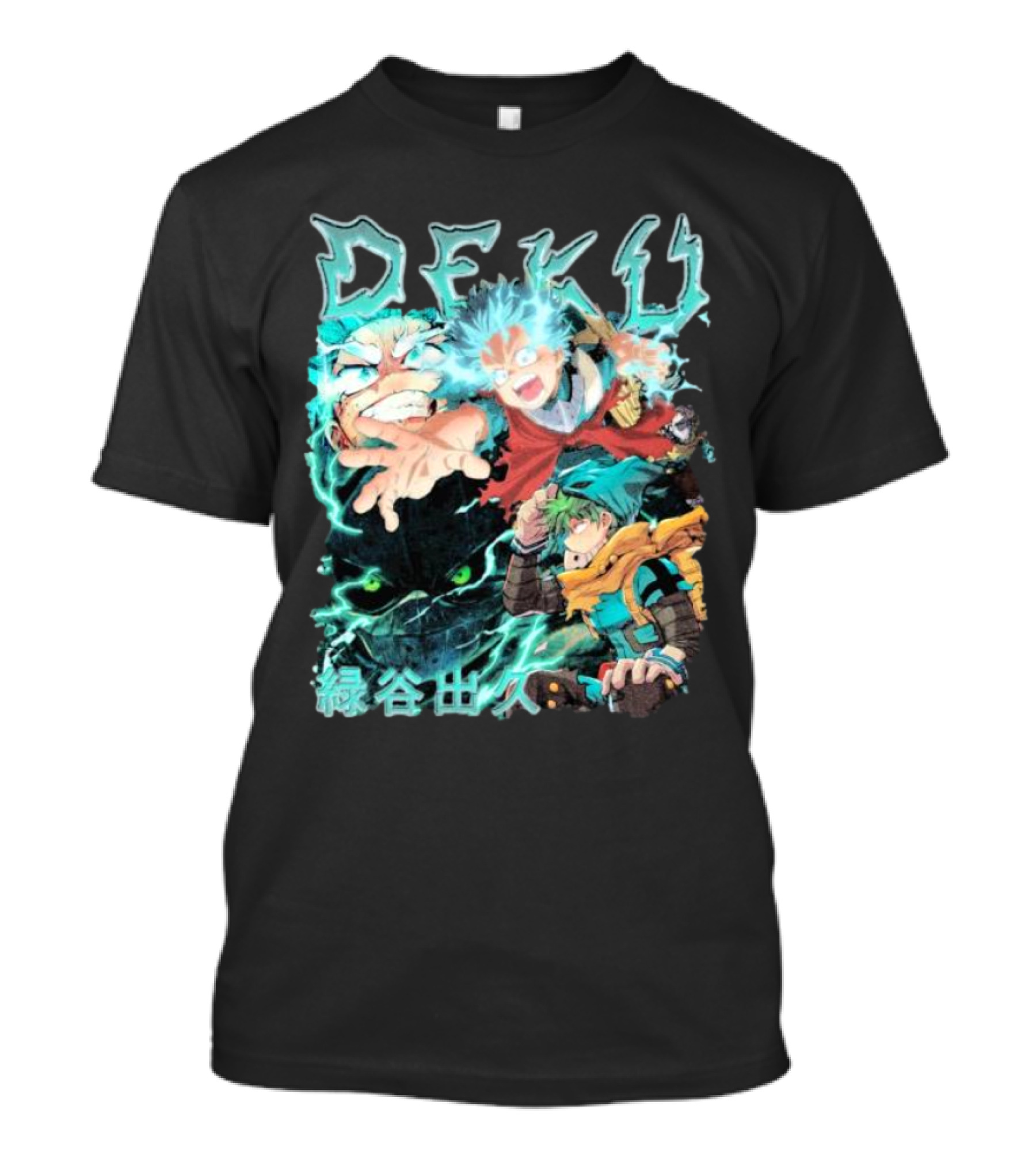 DEKU Midoriya Izuku My Hero Academia Anime Characters Electric Aura Battle Scene T-Shirt