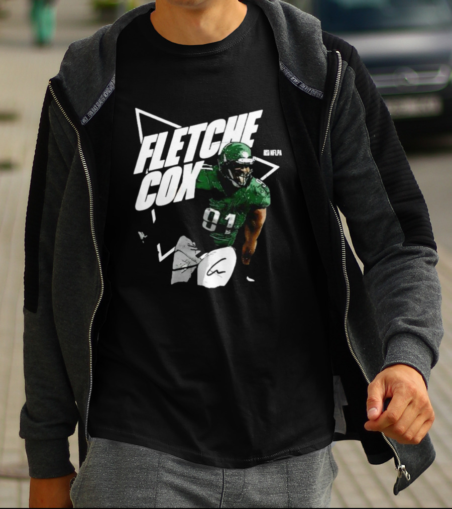 NFLPA Fletcher Cox 91 Nick Sirianni Signature T-Shirt