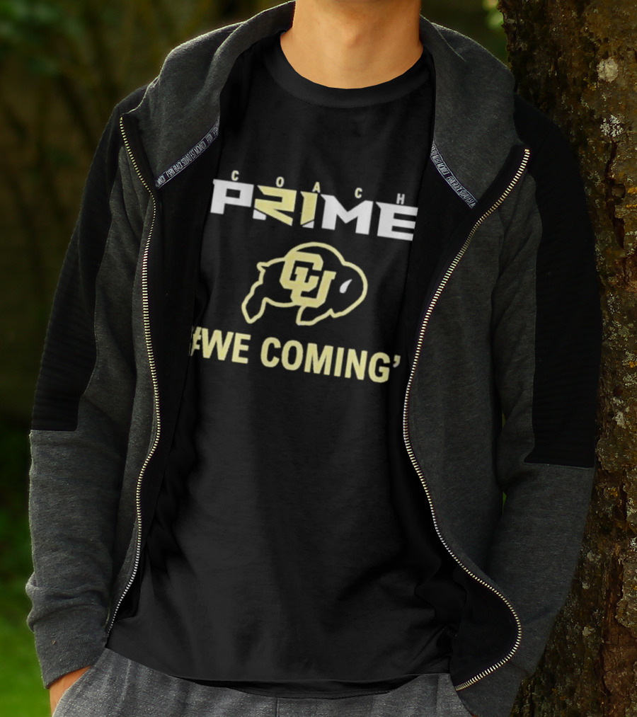 Coach Prime Colorado Buffaloes We Coming T-Shirt