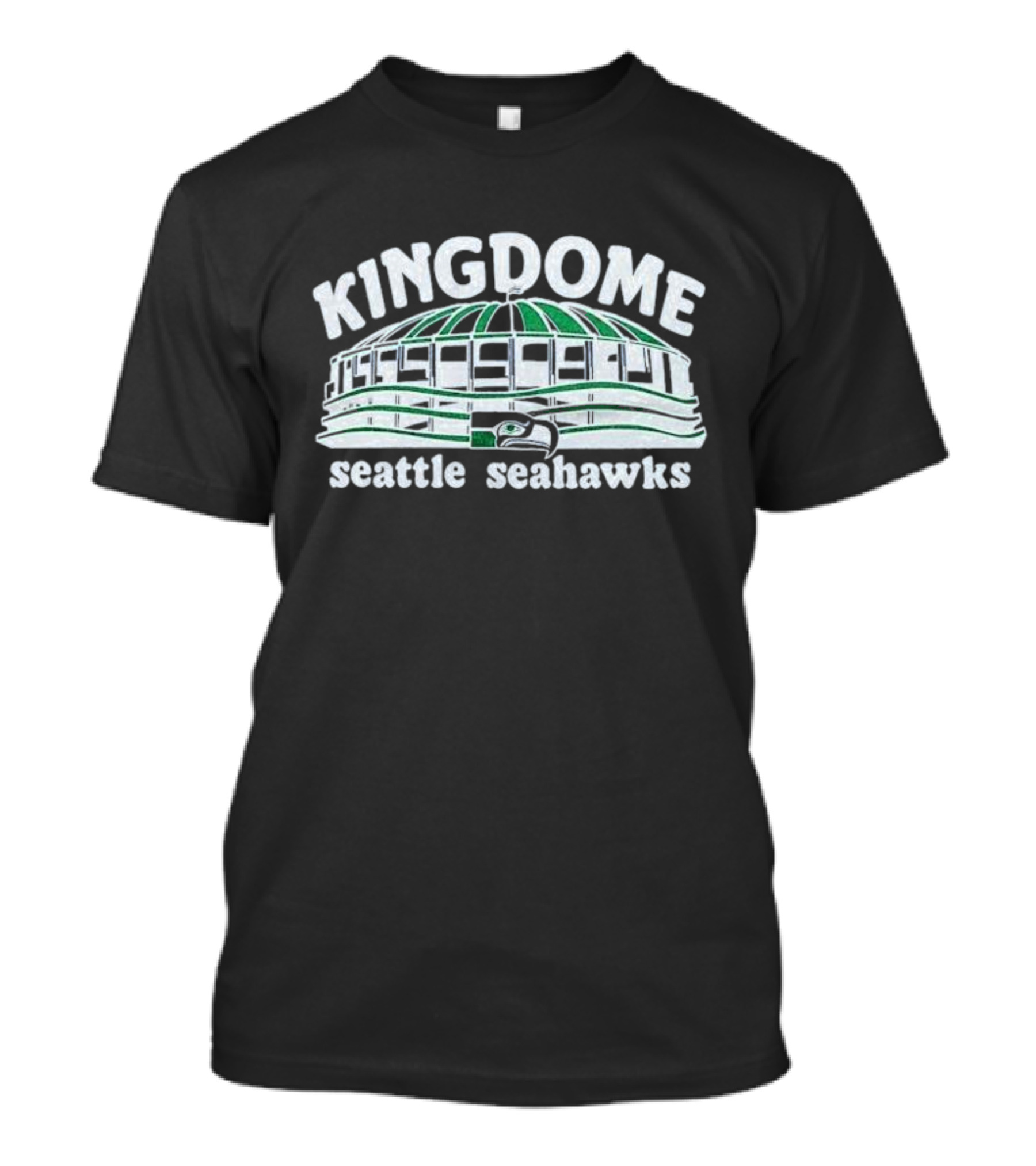 Seattle Seahawks Kingdome Stadium Green And White T-Shirt