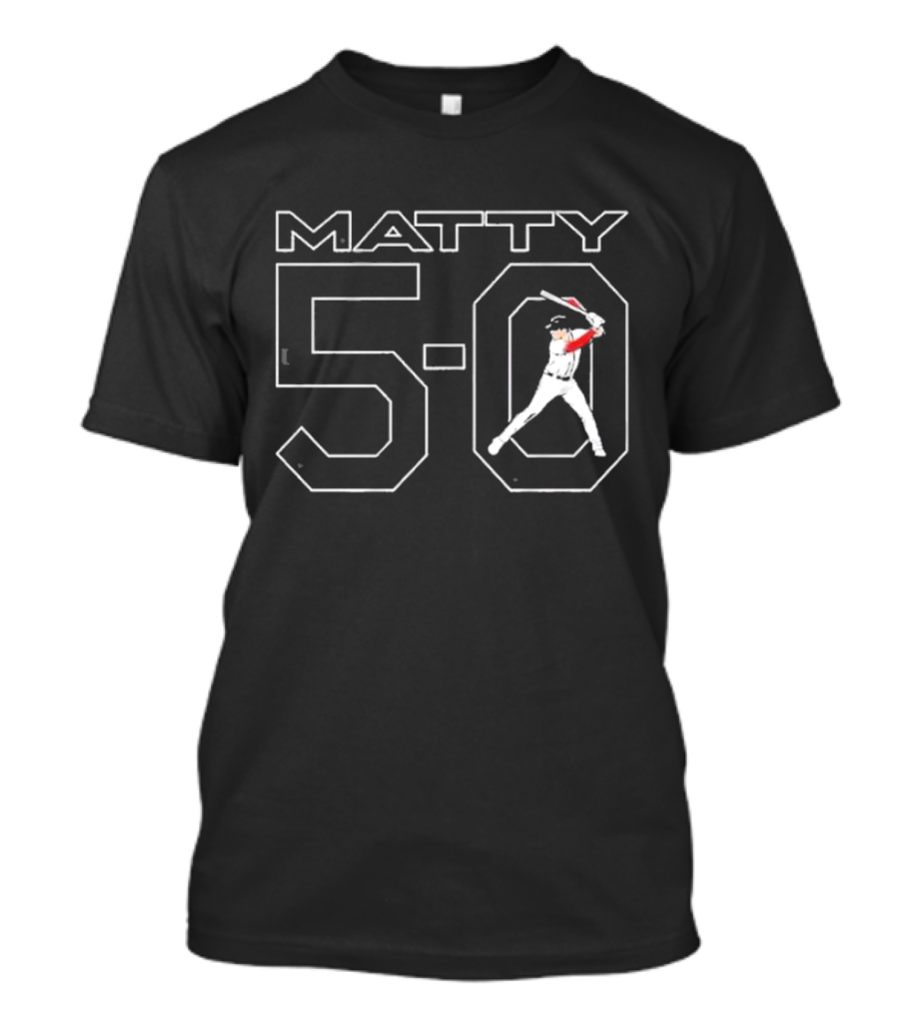 Matty 5-0 Baseball Player Silhouette Matt Olson T-Shirt