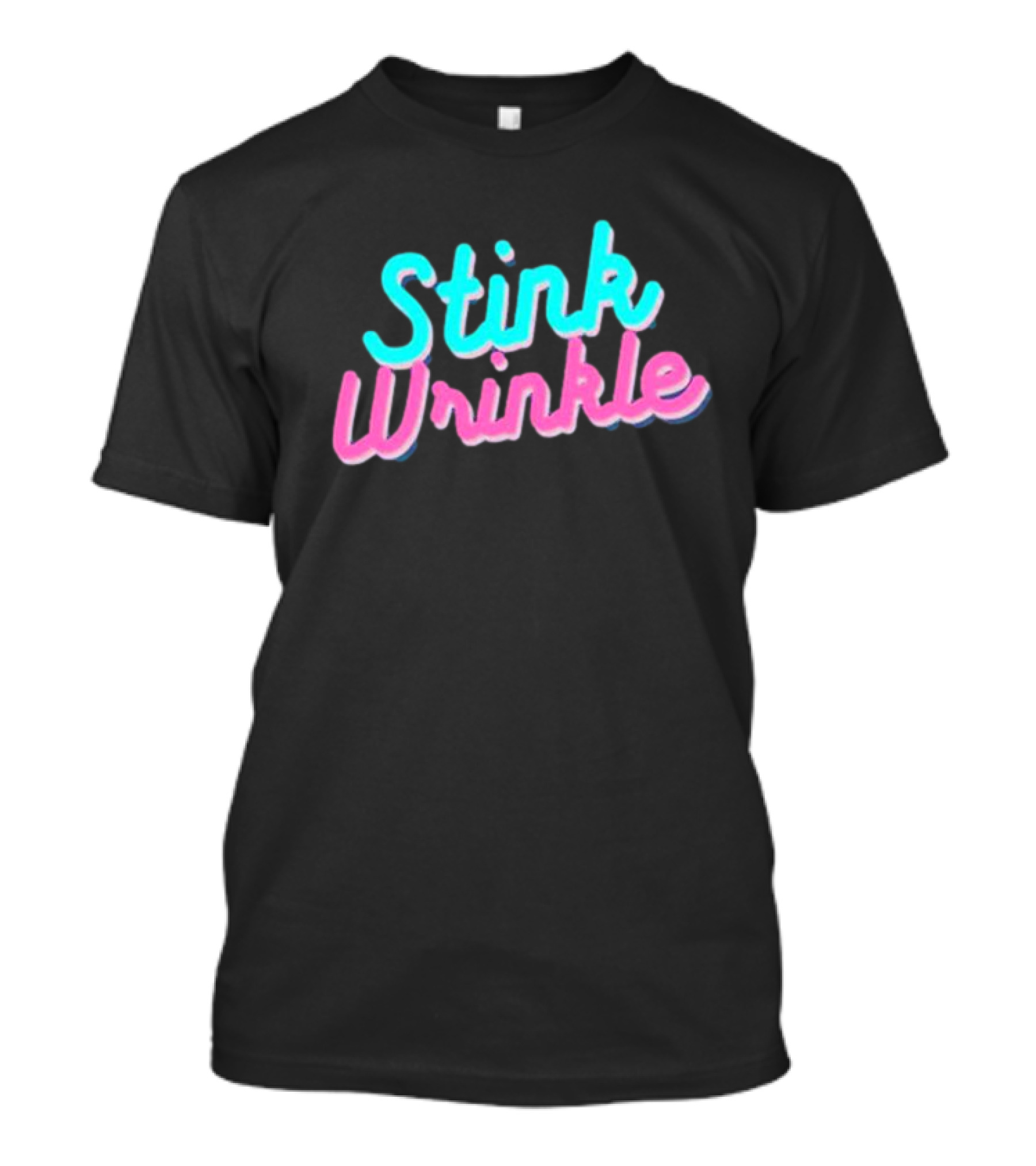 Stink Wrinkle Retro Style Pastel Text T-Shirt